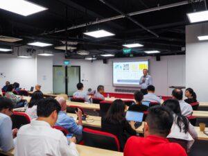 Networking and technology showcase during Innovation Fridays event