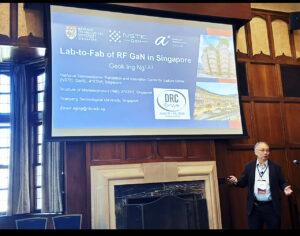 Prof. Ng delivering his second invited talk at DRC 2026: Lab-to-Fab of RF GaN in Singapore.